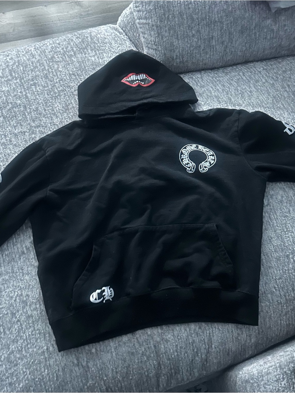 Black Graphic Hoodie Sweatshirt - Men